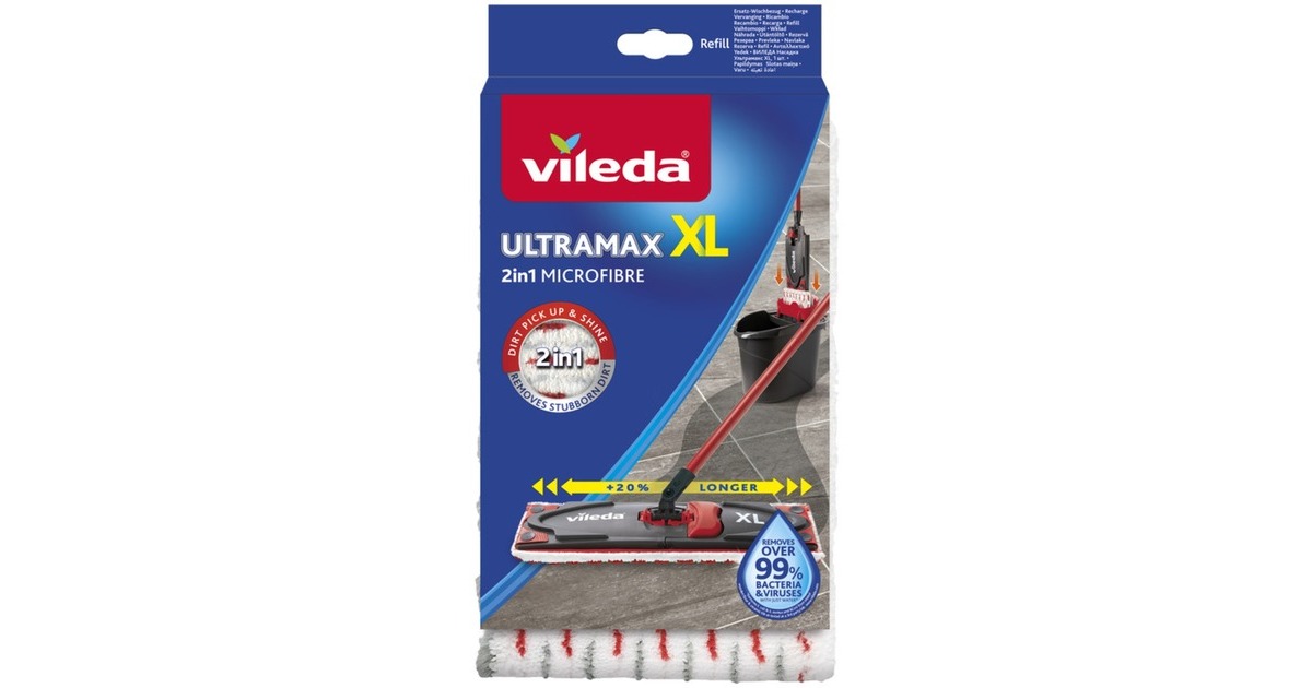 Vileda ULTRAMAX XL 2in1 Ersatz-Wischbezug(für Ultramax XL Flachwischer)