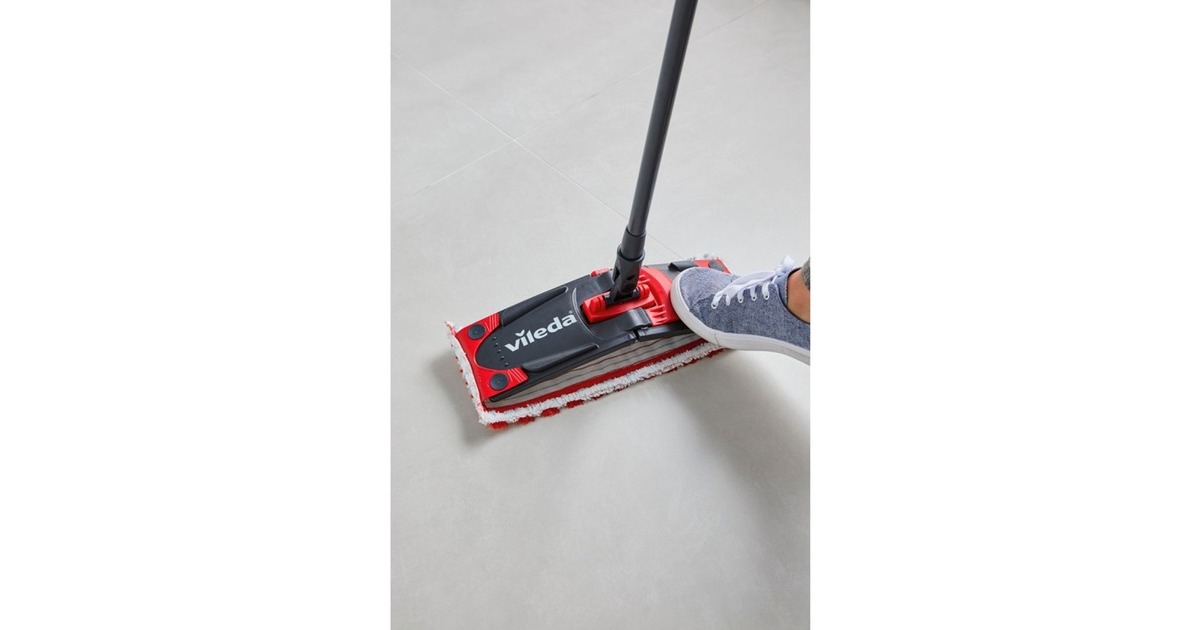 Vileda Wischer ULTRAMAX 2in1 TURBO Komplettset, Bodenwischer(schwarz/rot)