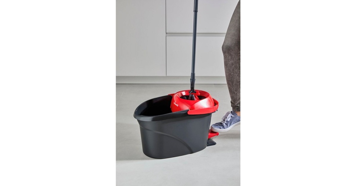 Vileda Wischer ULTRAMAX 2in1 TURBO Komplettset, Bodenwischer(schwarz/rot)
