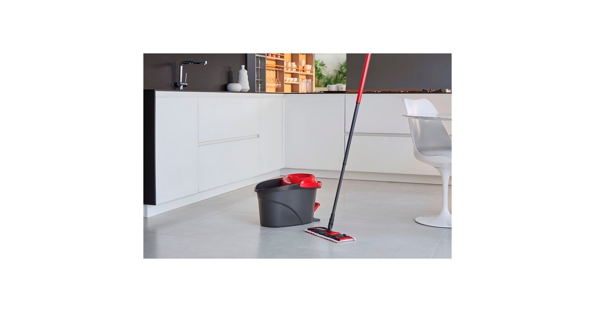 Vileda Wischer ULTRAMAX 2in1 TURBO Komplettset, Bodenwischer(schwarz/rot)