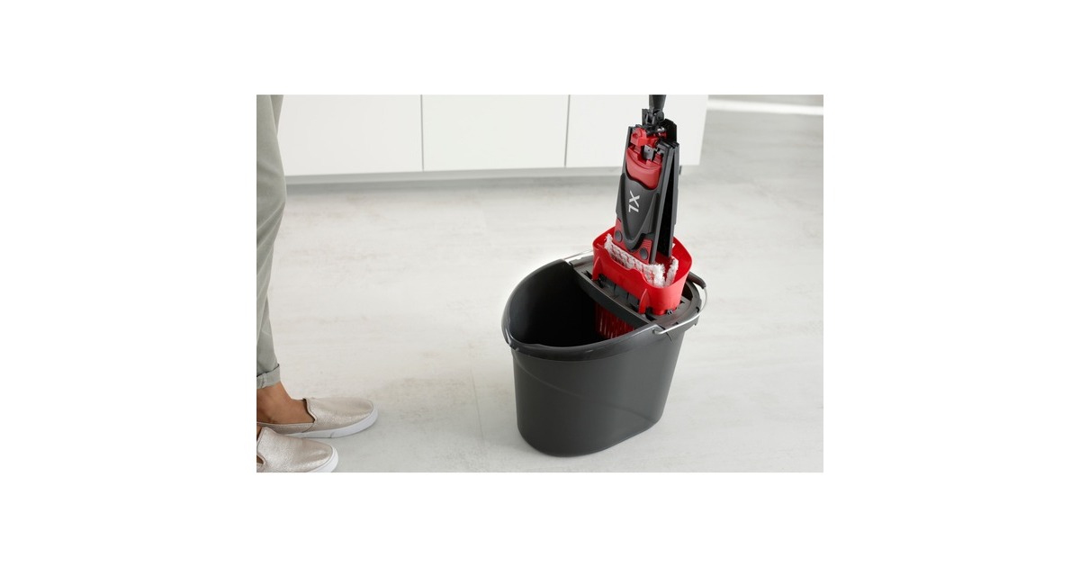 Vileda Wischer ULTRAMAX XL Universal Box, Bodenwischer(schwarz/rot)