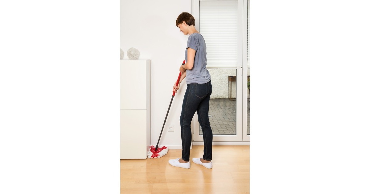 Vileda Wischmop Turbo EasyWring & Clean Box, Bodenwischer(schwarz/rot)