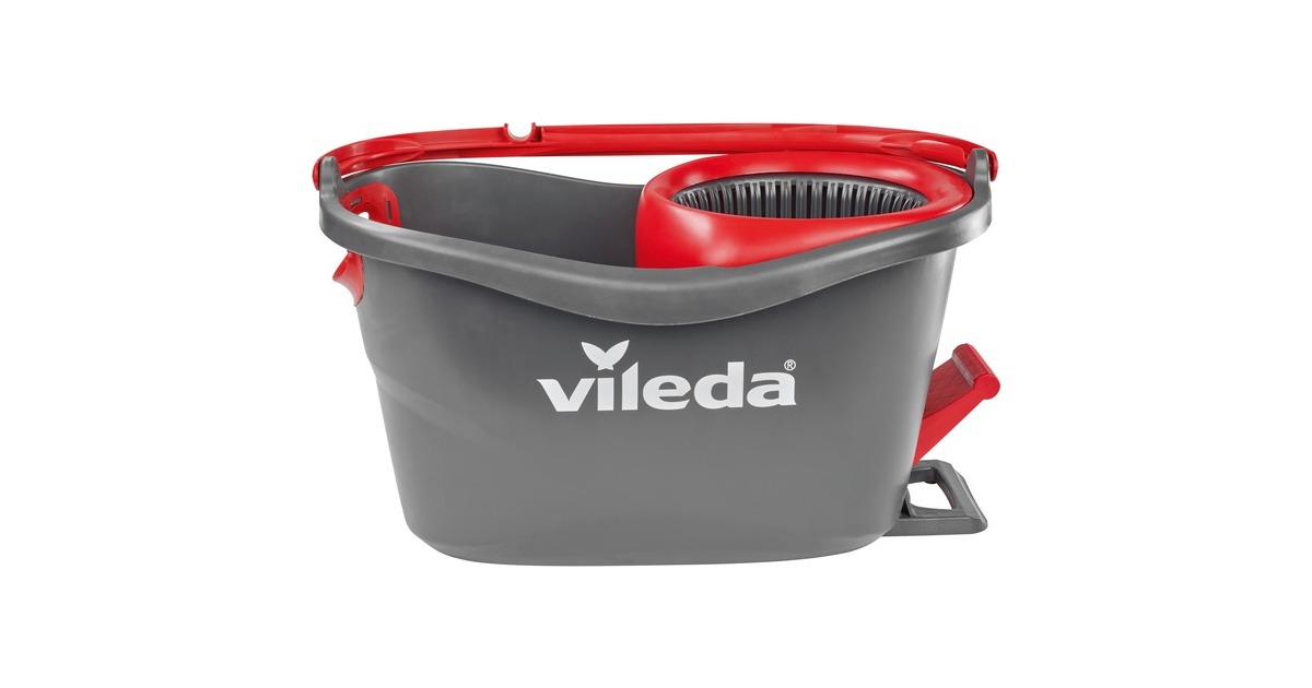 Vileda Wischmop Turbo EasyWring & Clean Box, Bodenwischer(schwarz/rot)