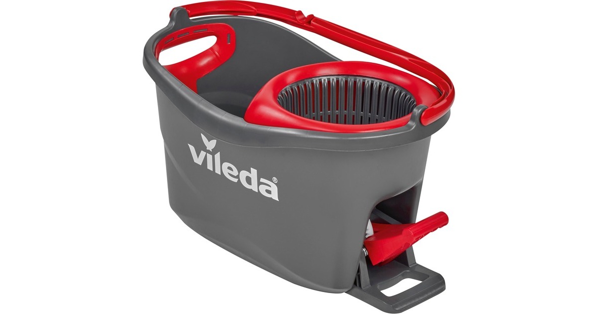 Vileda Wischmop Turbo EasyWring & Clean Box, Bodenwischer(schwarz/rot)