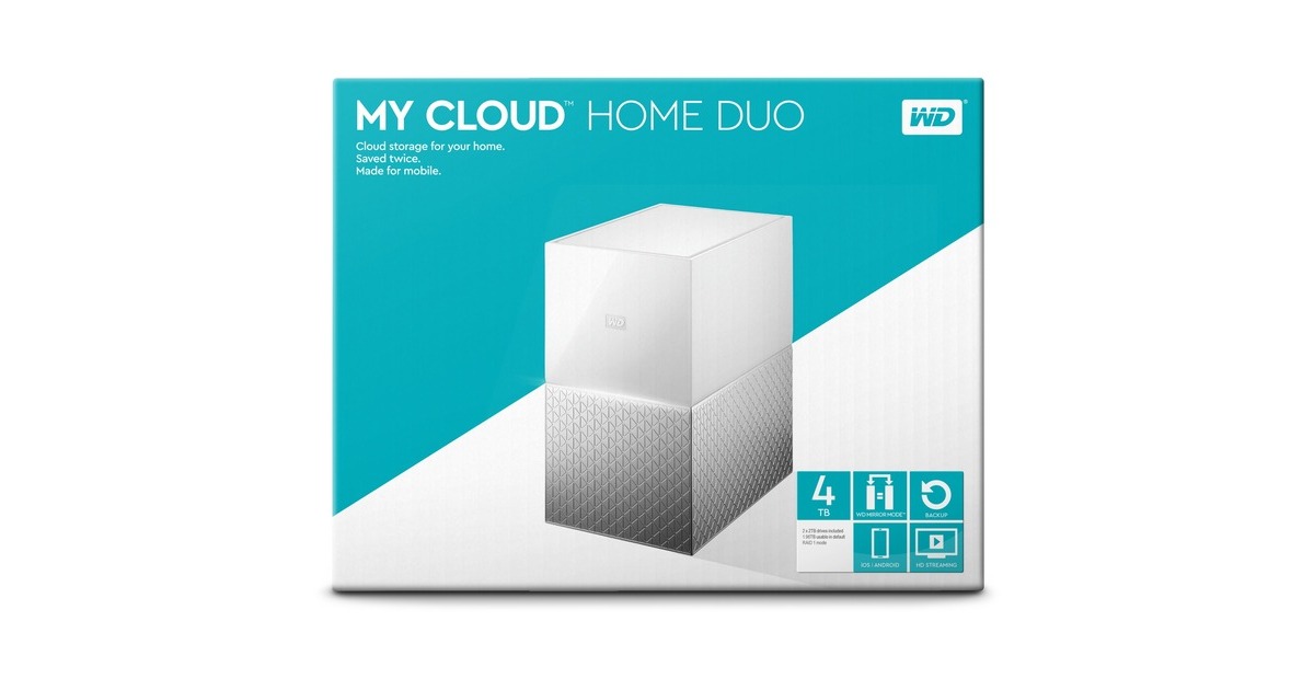 WD 4TB My Cloud Home Duo, NAS(weiß)