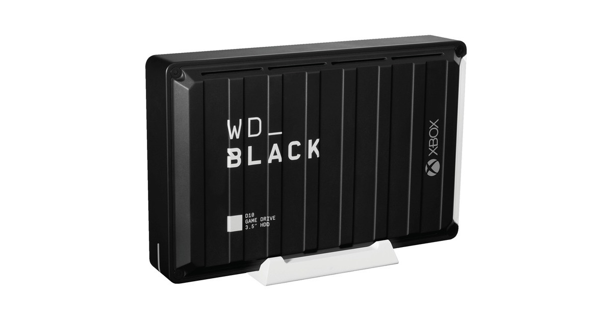 WD Black D10 Game Drive 12 TB, Externe Festplatte(schwarz/weiß, Micro-USB-B 3.2 Gen 1 (5 Gbit/s))