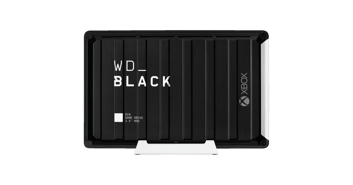 WD Black D10 Game Drive 12 TB, Externe Festplatte(schwarz/weiß, Micro-USB-B 3.2 Gen 1 (5 Gbit/s))