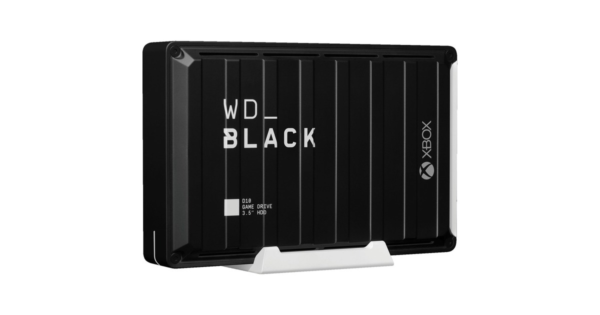 WD Black D10 Game Drive 12 TB, Externe Festplatte(schwarz/weiß, Micro-USB-B 3.2 Gen 1 (5 Gbit/s))