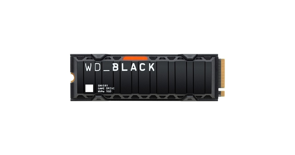 WD Black SN850X NVMe SSD 1 TB(schwarz, PCIe 4.0 x4, NVMe, M.2 2280, Kühlkörper) WD Black SN850X NVMe SSD 1 TB(schwarz, PCIe 4.0 x4, NVMe, M.2 2280, Kühlkörper)