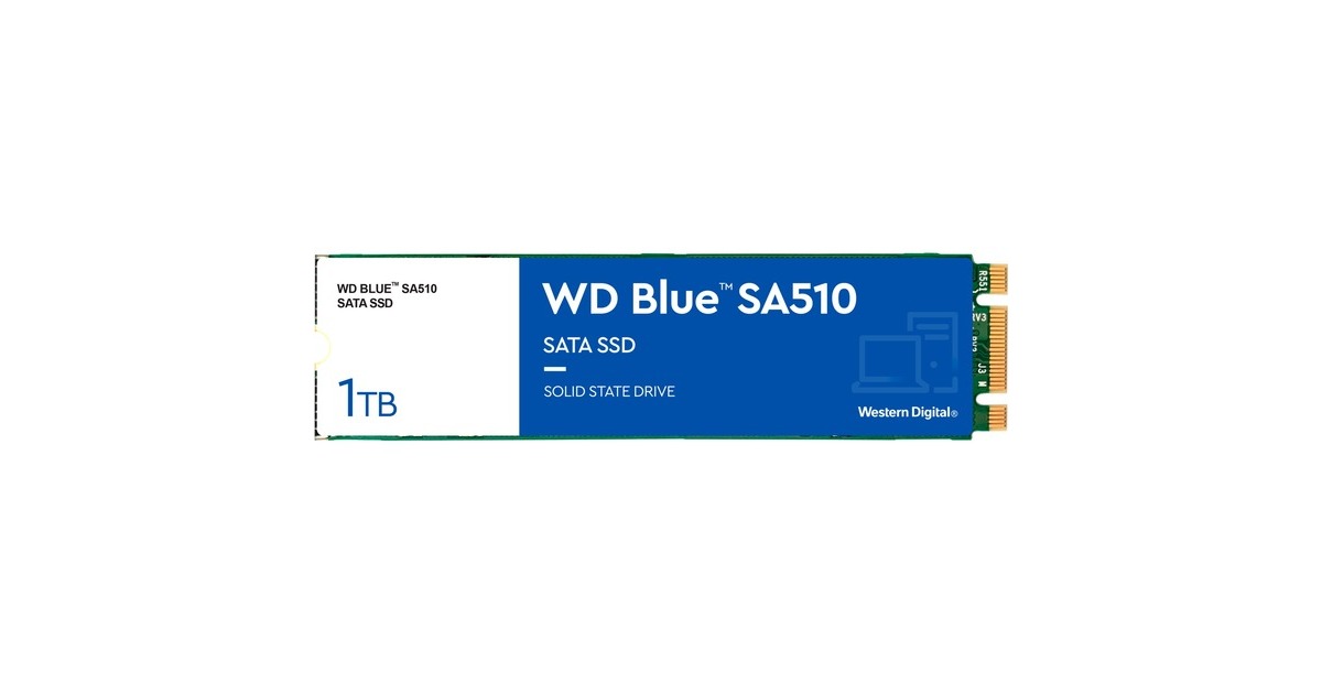WD Blue SA510 1 TB, SSD(blau/weiß, SATA 6 Gb/s, M.2 2280) WD Blue SA510 1 TB, SSD(blau/weiß, SATA 6 Gb/s, M.2 2280)
