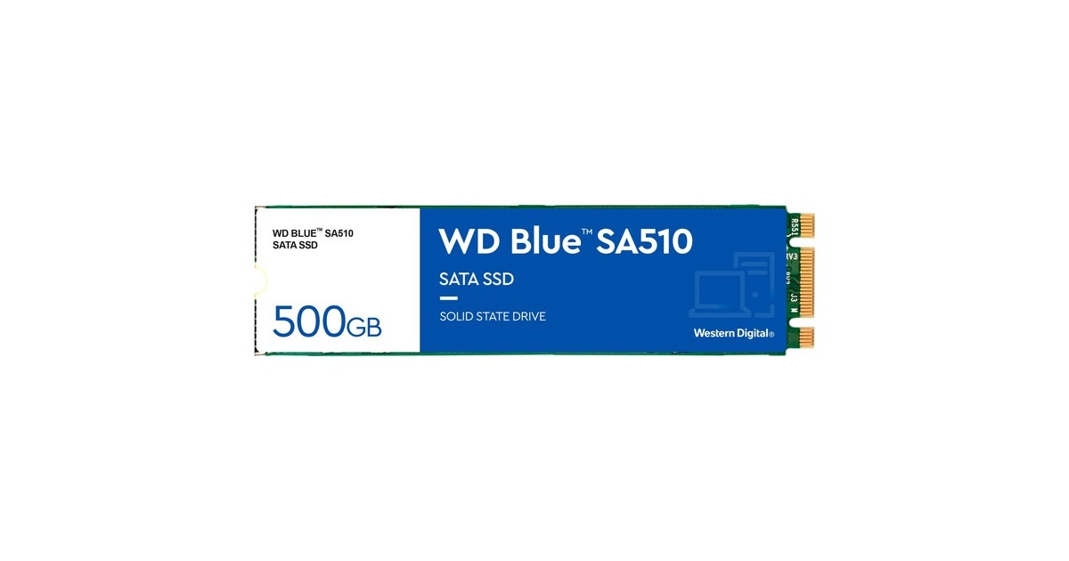 WD Blue SA510 500 GB, SSD(blau/weiß, SATA 6 Gb/s, M.2 2280) WD Blue SA510 500 GB, SSD(blau/weiß, SATA 6 Gb/s, M.2 2280)