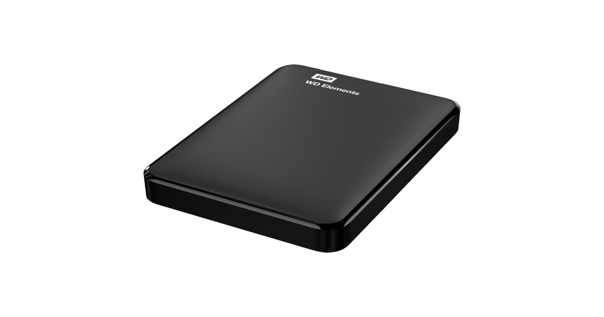 WD Elements Portable 1 TB, Externe Festplatte(schwarz, Micro-USB-B 3.2 Gen 1 (5 Gbit/s))