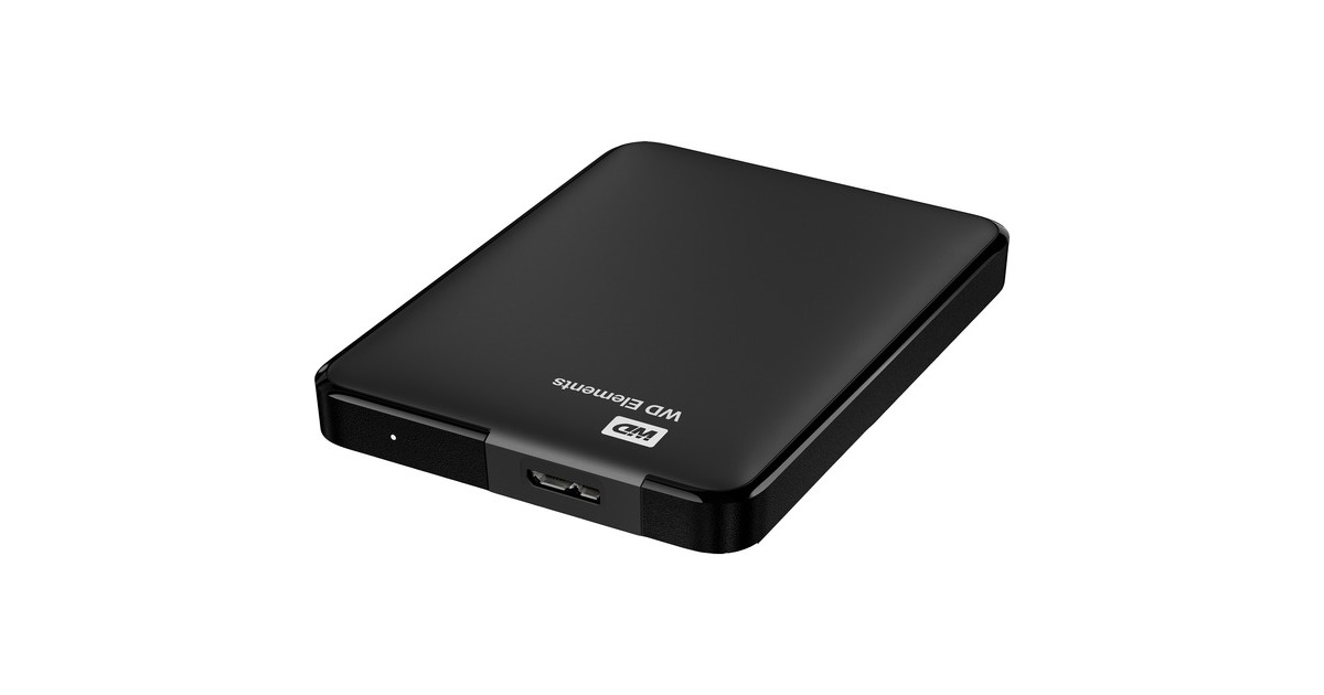 WD Elements Portable 1 TB, Externe Festplatte(schwarz, Micro-USB-B 3.2 Gen 1 (5 Gbit/s))