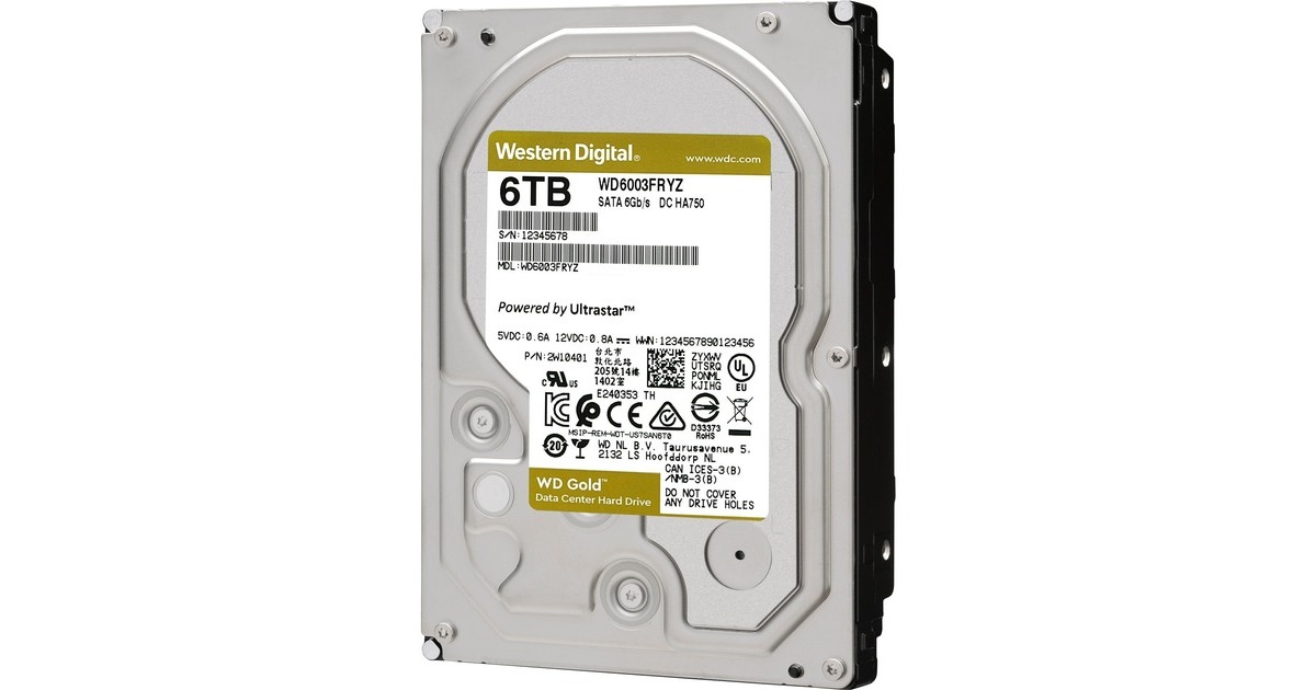 WD Gold 6 TB, Festplatte(SATA 6 Gb/s, 3,5") WD Gold 6 TB, Festplatte(SATA 6 Gb/s, 3,5")