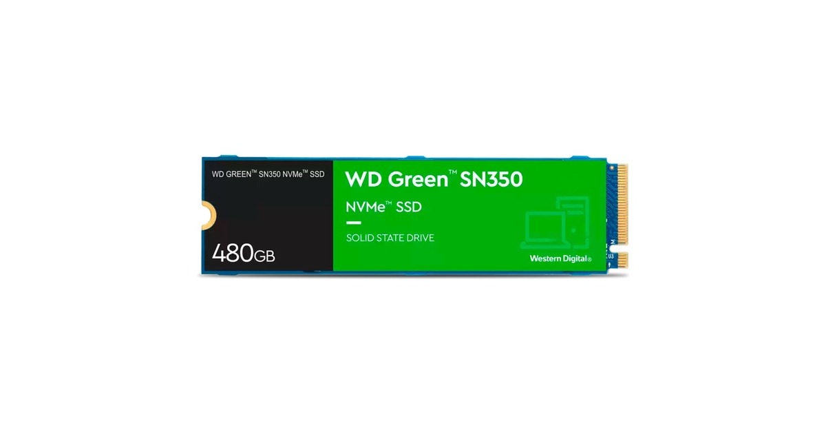 WD Green SN350 480 GB, SSD(PCIe 3.0 x4, NVMe, M.2 2280)