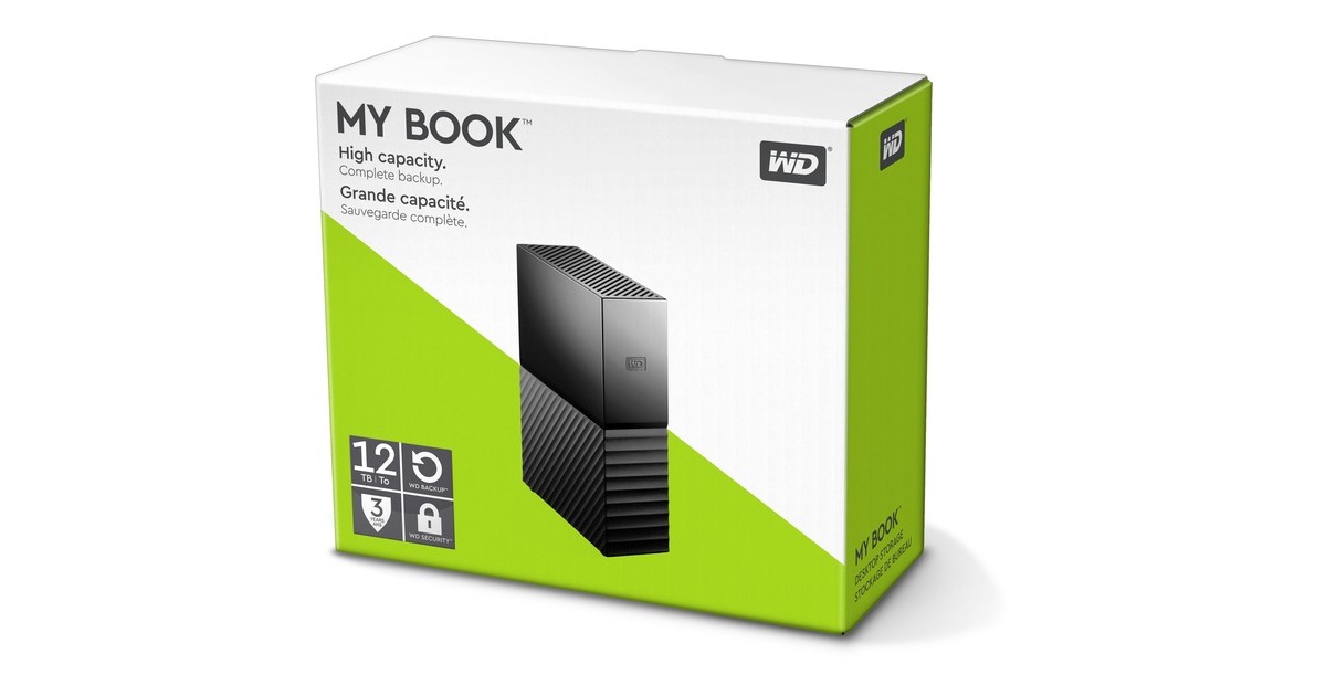 WD My Book 12 TB, Externe Festplatte(schwarz, Micro-USB-B 3.2 Gen 1 (5 Gbit/s))
