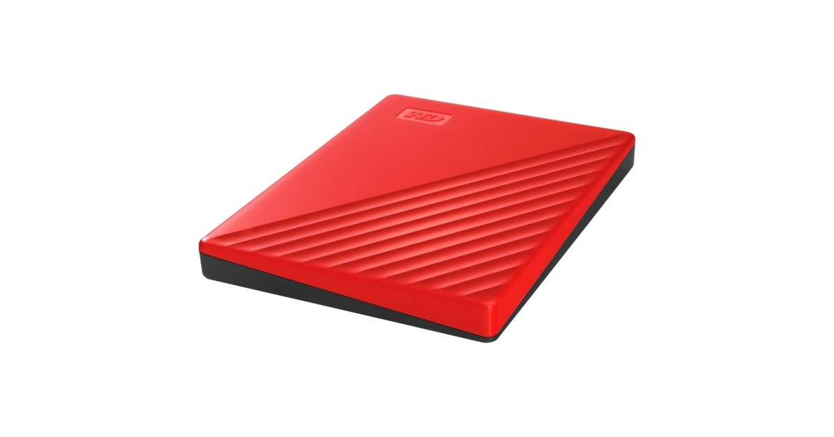 WD My Passport 2 TB, Externe Festplatte(rot, Micro-USB-B 3.2 Gen 1)