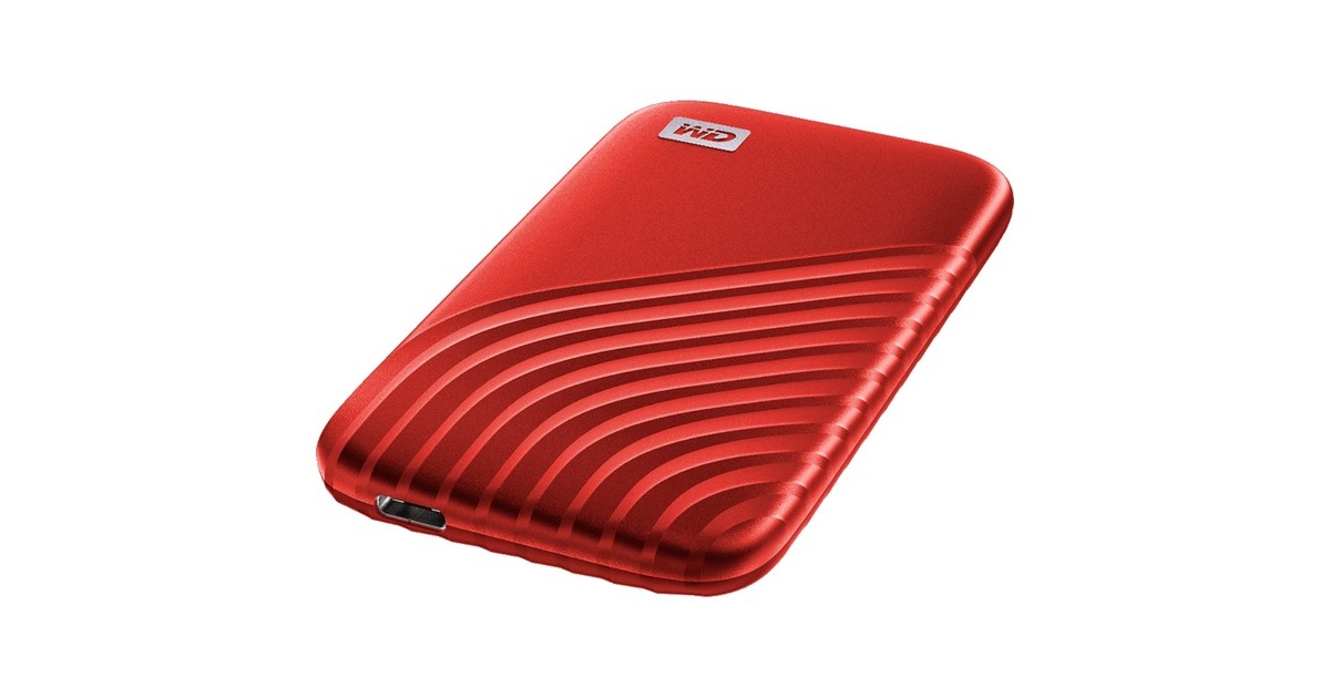 WD My Passport SSD 2 TB, Externe SSD(rot, USB-C 3.2 Gen 2 (10 Gbit/s))