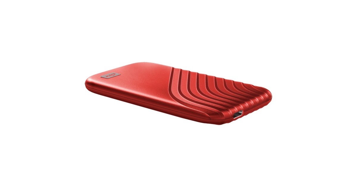 WD My Passport SSD 2 TB, Externe SSD(rot, USB-C 3.2 Gen 2 (10 Gbit/s))