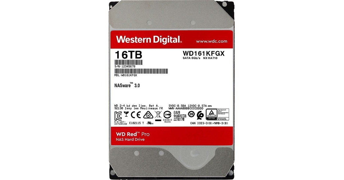 WD Red Pro 16 TB, Festplatte(SATA 6 Gb/s, 3,5") WD Red Pro 16 TB, Festplatte(SATA 6 Gb/s, 3,5")