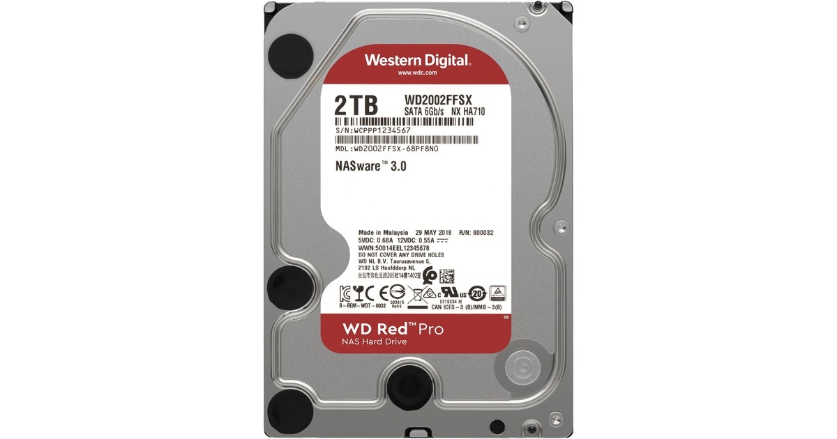 WD Red Pro NAS-Festplatte 2 TB(SATA 6 Gb/s, 3,5