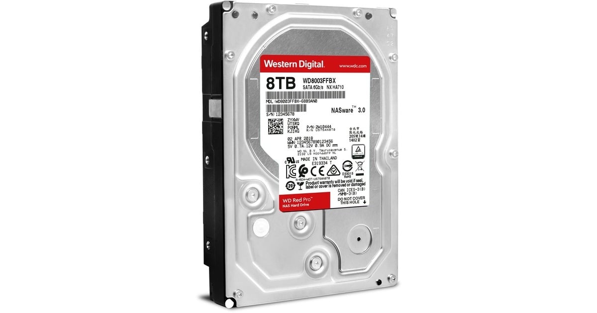 WD Red Pro NAS-Festplatte 8 TB(SATA 6 Gb/s, 3,5