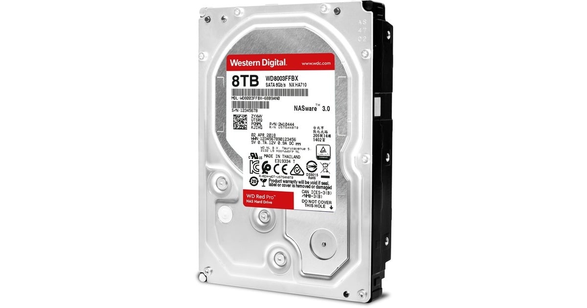 WD Red Pro NAS-Festplatte 8 TB(SATA 6 Gb/s, 3,5