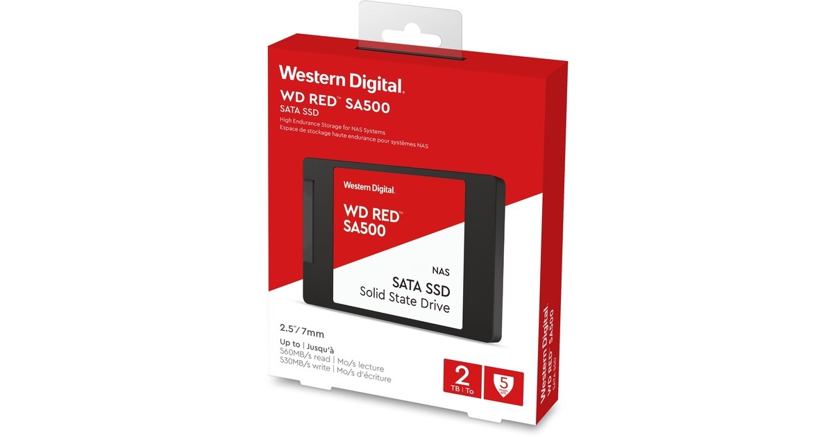 WD Red SA500 NAS 2 TB, SSD(SATA 6 Gb/s, 2,5
