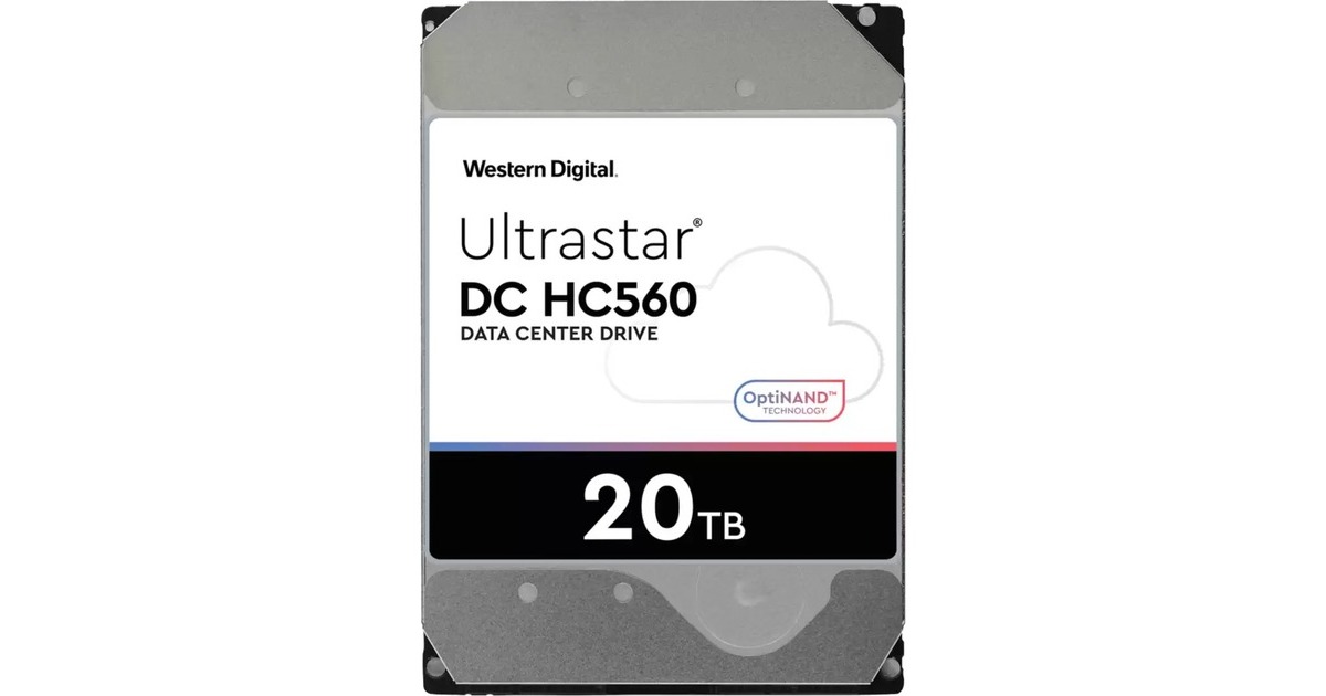 WD Ultrastar DC HC560 20 TB, Festplatte(SATA 6 Gb/s, 3,5