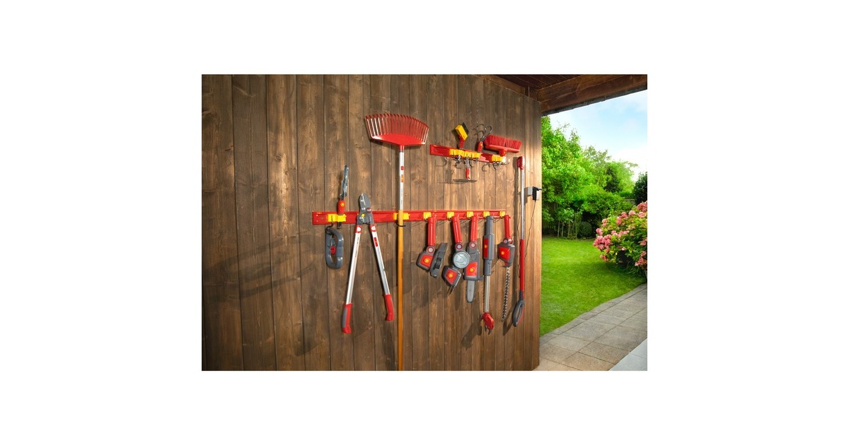 WOLF-Garten Akku-Stiel BS 140 eM, 140cm(rot/grau, Li-Ionen-Akku 2,5Ah, 18Volt)