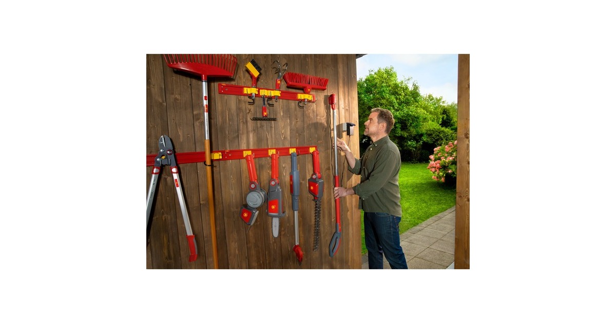 WOLF-Garten Akku-Stiel BS 140 eM, 140cm(rot/grau, Li-Ionen-Akku 2,5Ah, 18Volt)