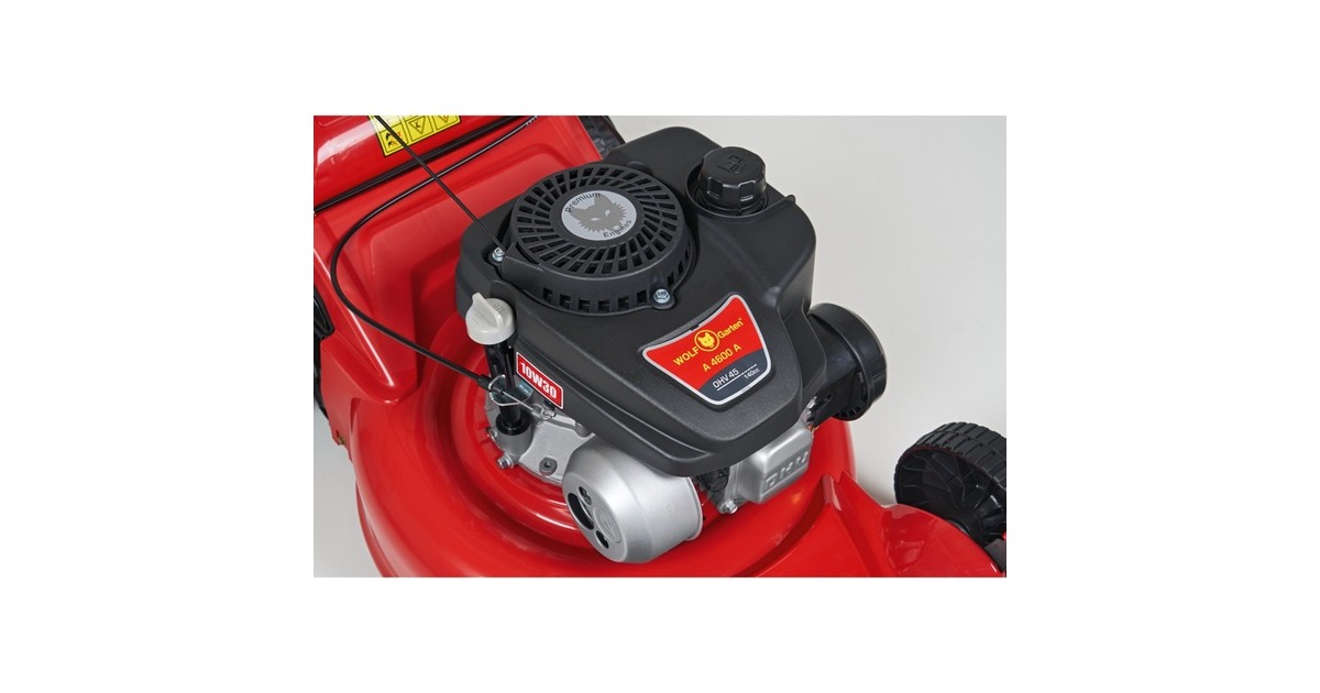 WOLF-Garten Benzin-Rasenmäher A 4600 A(rot/gelb, 46cm, mit Radantrieb)