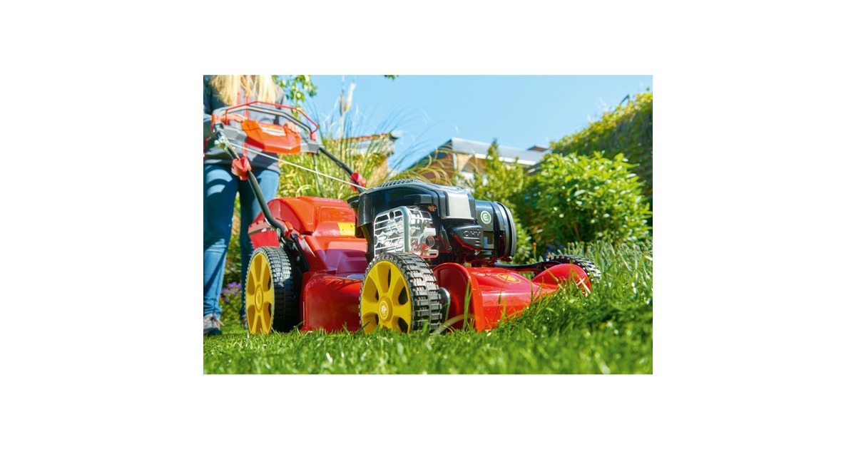 WOLF-Garten Benzin-Rasenmäher A 460 A SP HW, 46cm(rot/gelb, mit 1-Gang Radantrieb)