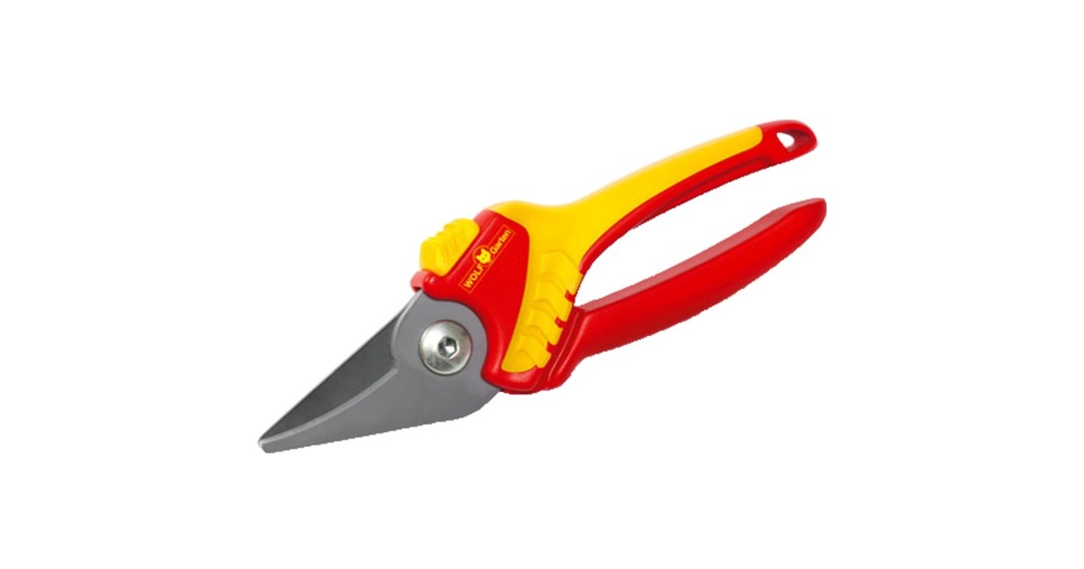 WOLF-Garten Gartenschere Basic Plus RR 1500(rot/gelb, 2-schneidig)