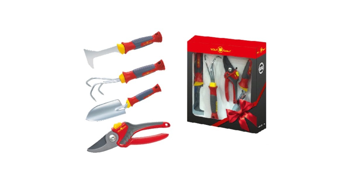 WOLF-Garten Geschenkset P261, Garten-Set(rot/grau, 4-teilig)