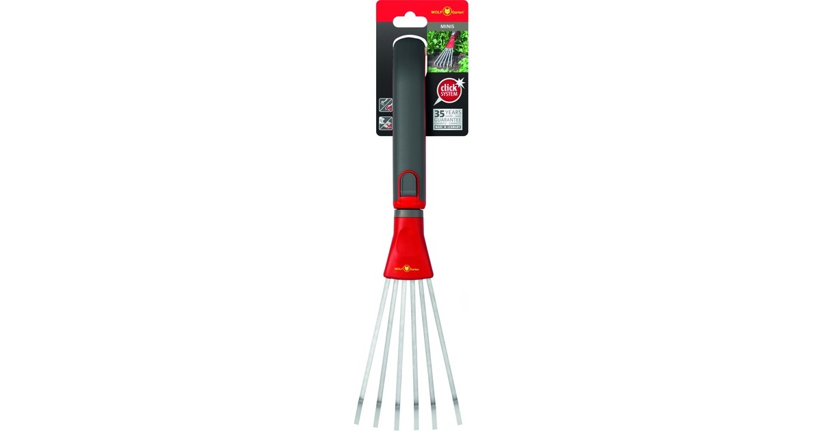 WOLF-Garten Kleinfächerbesen LD-M /ZM 015, multi-star(rot/grau, 11,5cm)