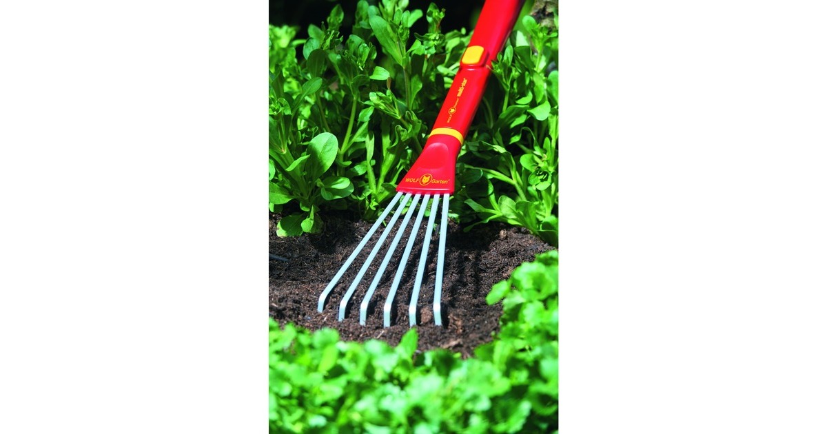 WOLF-Garten Kleinfächerbesen LD-M, multi-star(rot/schwarz, 11,5cm)