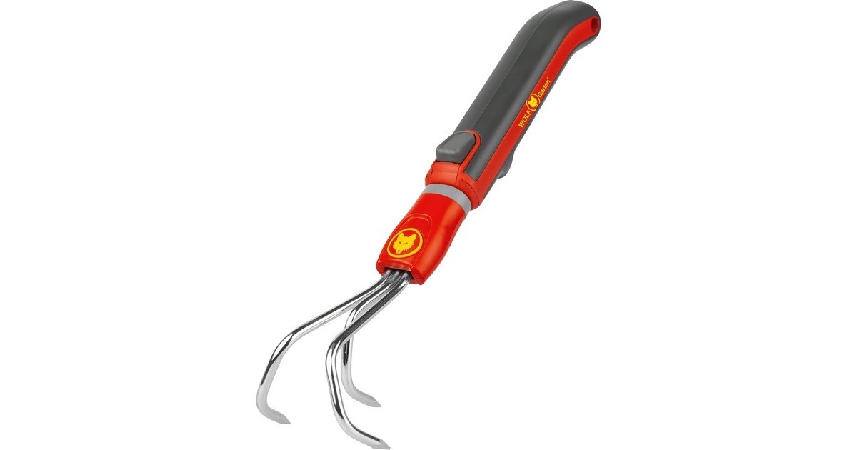 WOLF-Garten Kleingrubber mit Stiel LA-M /ZM 015, Handgrubber(rot/gelb, 7cm)