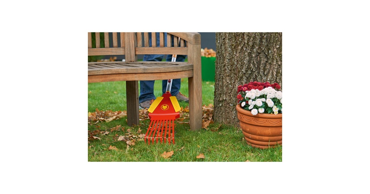 WOLF-Garten Laubrechen 4in1 multi-star, Besen(rot/gelb, 76cm)