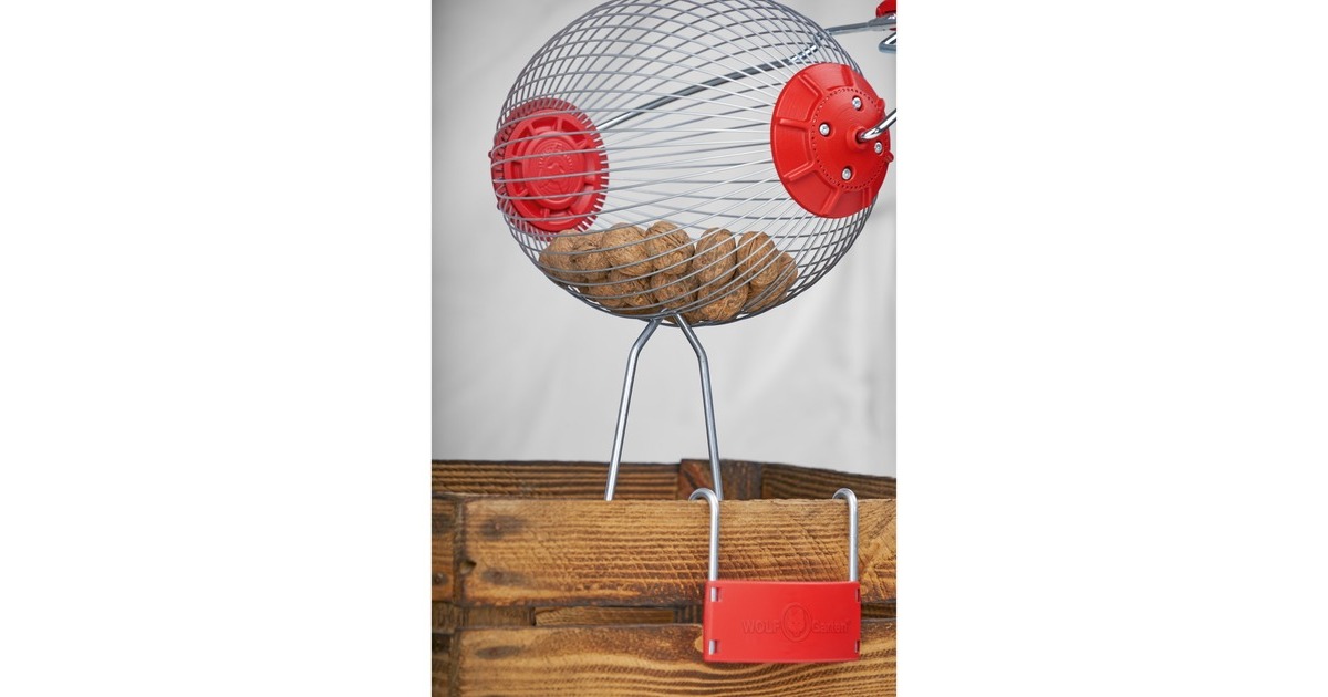 WOLF-Garten Roll-Obstsammler FC-MS, Behälter für Nüsse, Obstpflücker(rot)