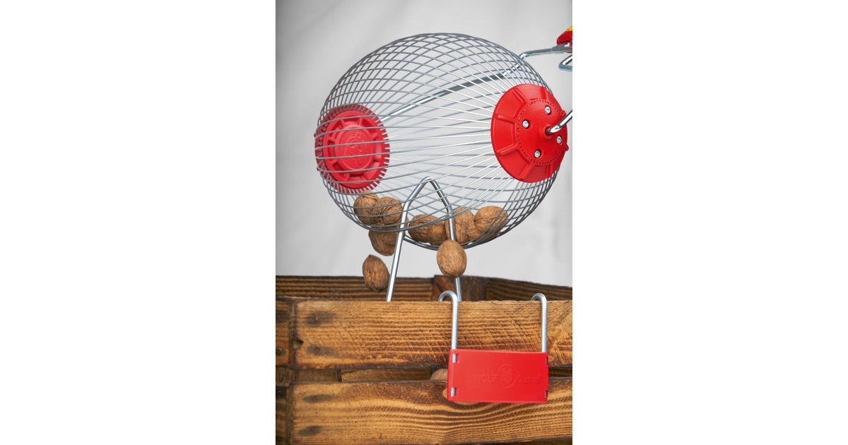 WOLF-Garten Roll-Obstsammler FC-MS, Behälter für Nüsse, Obstpflücker(rot)