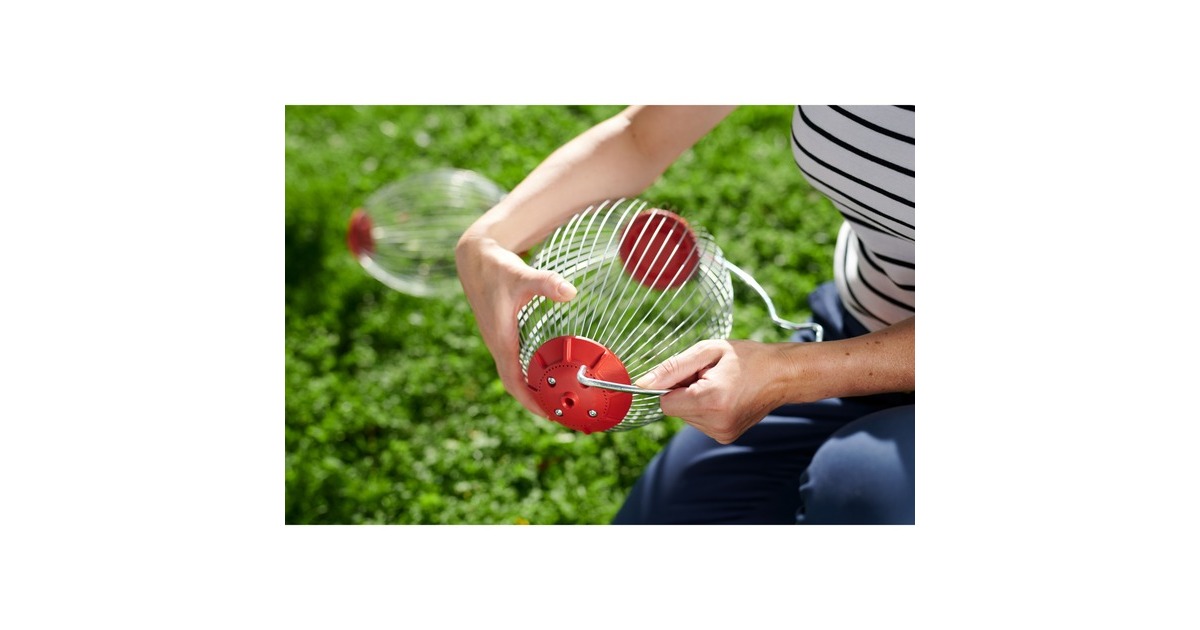 WOLF-Garten Roll-Obstsammler FC-MS, Behälter für Nüsse, Obstpflücker(rot)