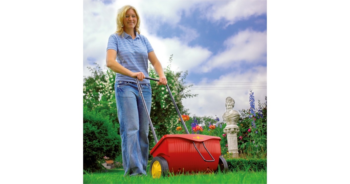 WOLF-Garten Streuwagen Universal WE 330, Streugerät(rot/schwarz, 15 Liter)