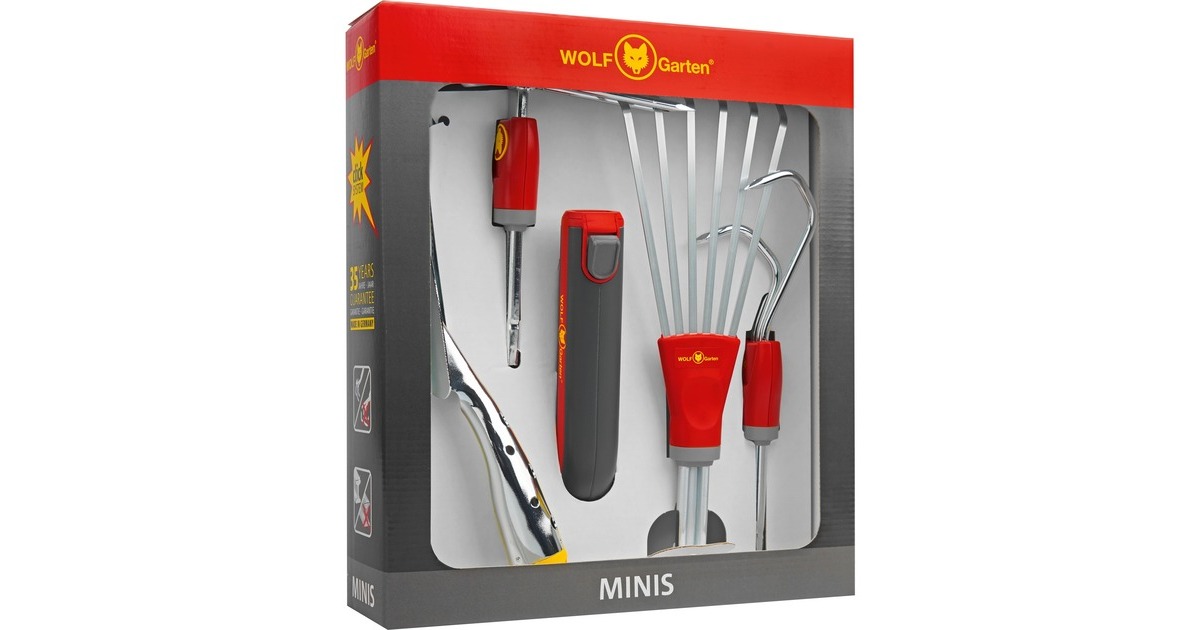 WOLF-Garten multi-star Mini-Set P 262, 5-teilig, Garten-Set(rot/grau)