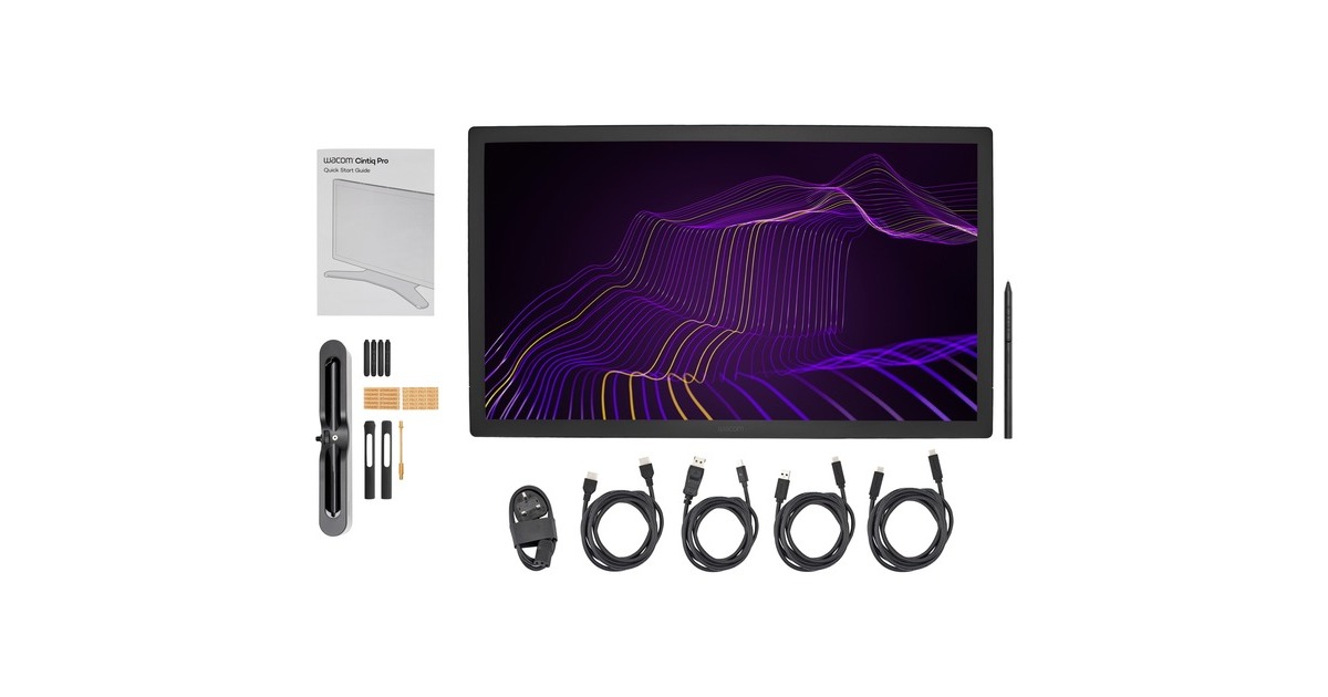 Wacom Cintiq Pro 27 (DTH271K0B-ST), Grafiktablett(schwarz, Stand Bundle)