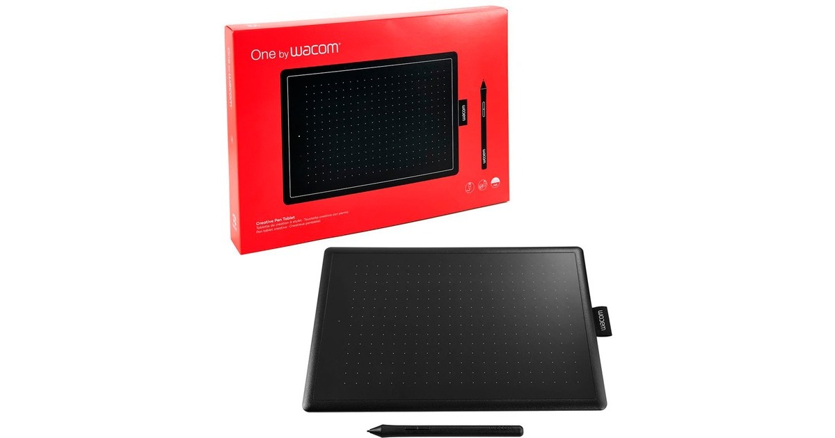 Wacom One by Wacom, Grafiktablett(schwarz/rot, Medium)