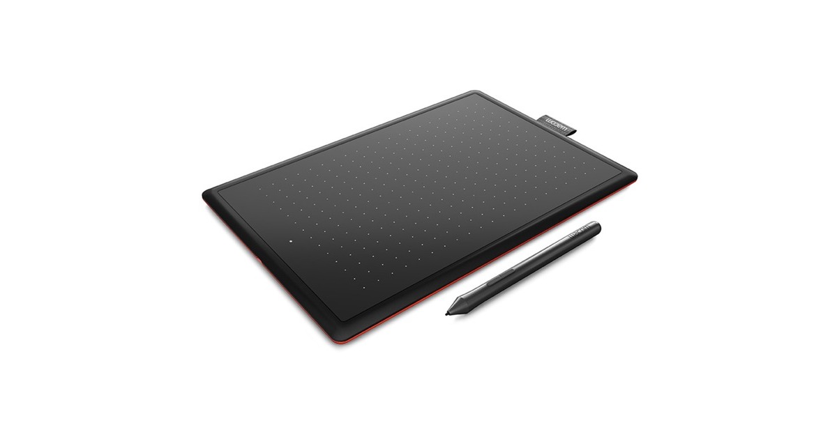 Wacom One by Wacom, Grafiktablett(schwarz/rot, Small)