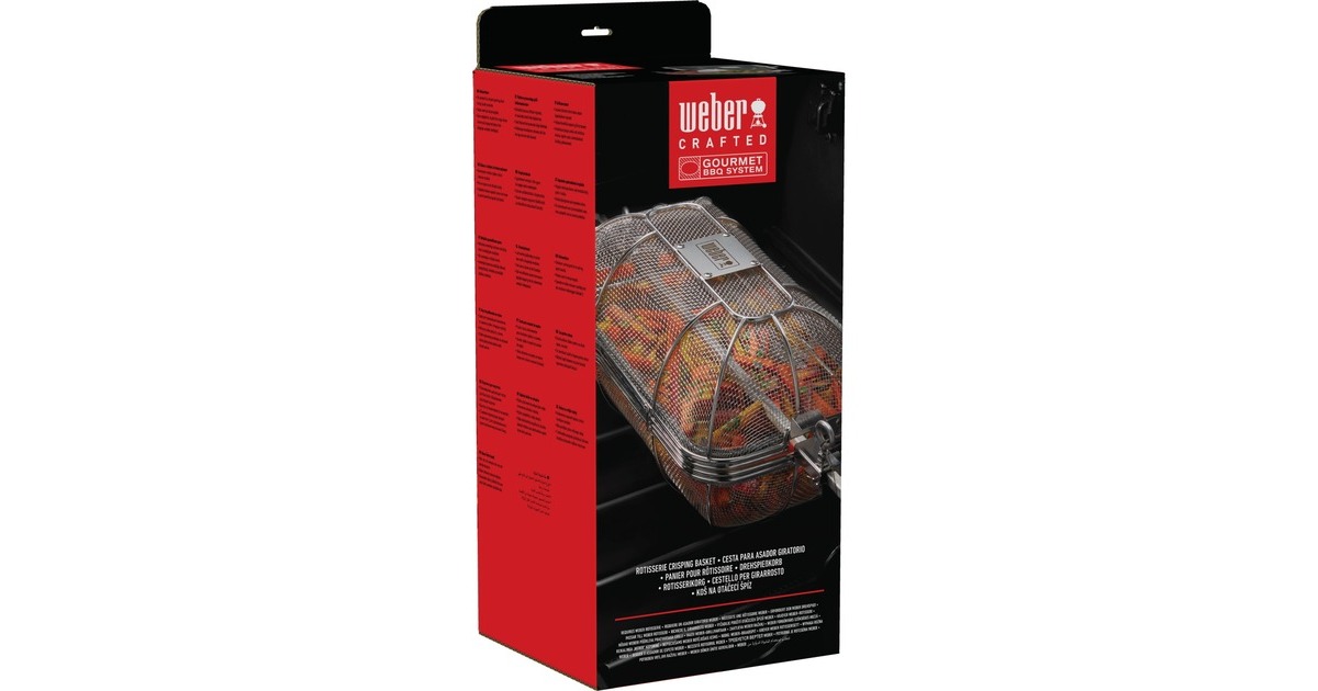 Weber CRAFTED Drehspieß-Korb fein 7686, Grillkorb(edelstahl)