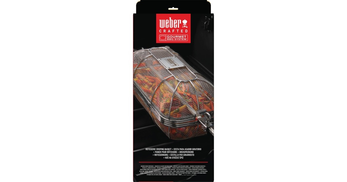 Weber CRAFTED Drehspieß-Korb fein 7686, Grillkorb(edelstahl)