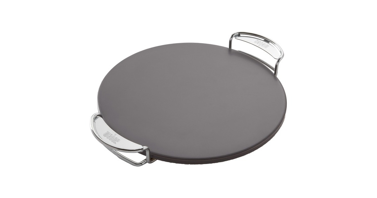 Weber CRAFTED Glasierter Grillstein 8861, rund, Pizzastein(grau)